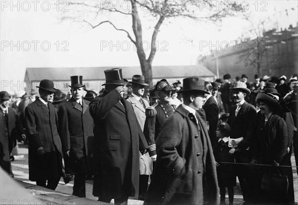 Taft at launch of NEW YORK, 1912. Creator: Bain News Service.