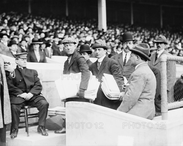 Geo. Cohan at TITANIC Game, 1912. Creator: Bain News Service.