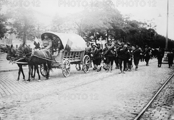Bulgarian ambulance going to front, between c1910 and c1915. Creator: Bain News Service.