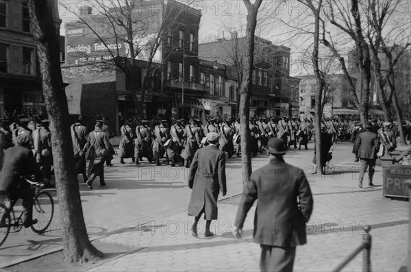 Troops arrive for Inauguration, between c1910 and c1915. Creator: Bain News Service.