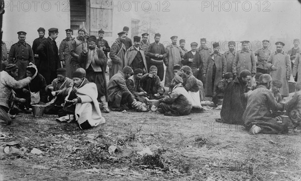 Life of Bulgar troops in Open during war, between c1910 and c1915. Creator: Bain News Service.