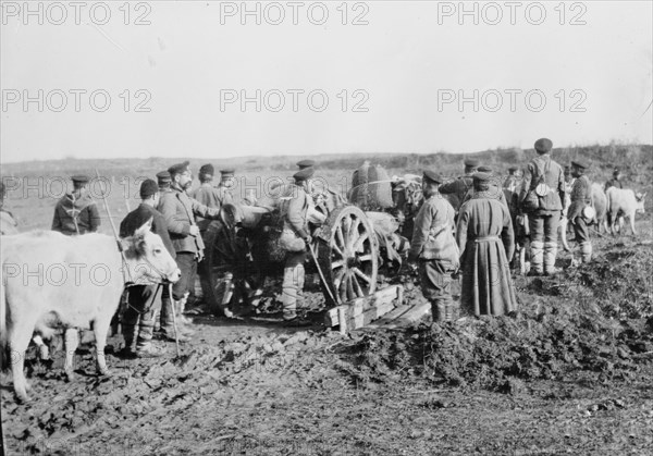 Taking Big Bulgar Guns to Tchataldja #2, between c1910 and c1915. Creator: Bain News Service.