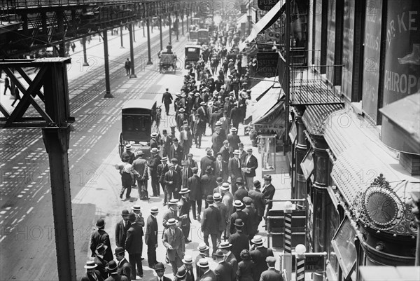 Striking waiters, 1912. Creator: Bain News Service.