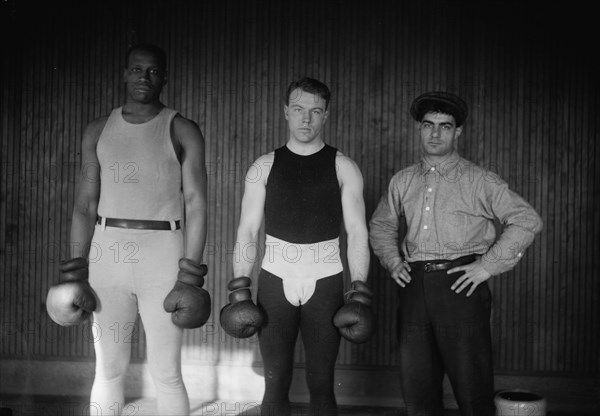 Bob Armstrong, Eddie McGoorty, Ed McMahon, 1912. Creator: Bain News Service.