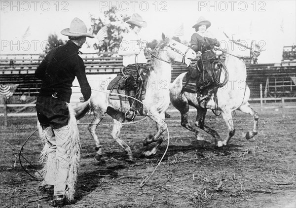 Rodeo Riders, L.A., between c1910 and c1915. Creator: Bain News Service.