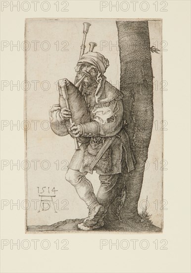 The Bagpiper, 1514. Creator: Albrecht Durer.