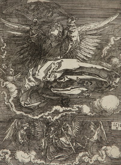 Sudarium Spread Out By An Angel, 1516. Creator: Albrecht Durer.