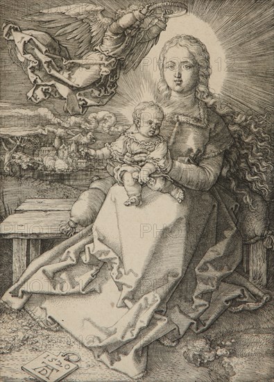 Madonna Crowned By An Angel, 1520. Creator: Albrecht Durer.