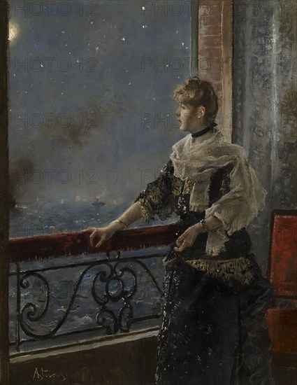 Moonlight (Au Clair De La Lune), c1885. Creator: Alfred Stevens.