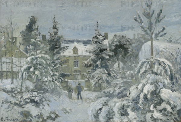 Piette's House At Montfoucault, 1874. Creator: Camille Pissarro.