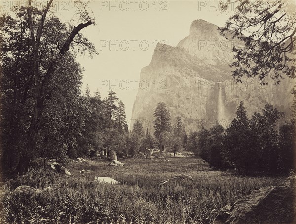 The Bridal Veil, 900 Ft. Yosemite, 1865-66. Creator: Carleton Emmons Watkins.