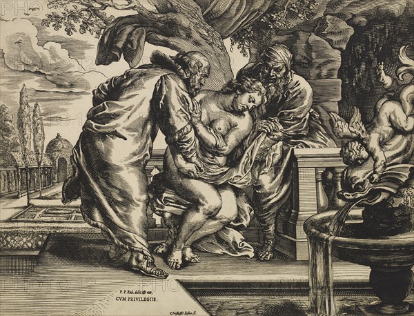 Susannah And The Elders, c1635. Creator: Christoffel Jegher.