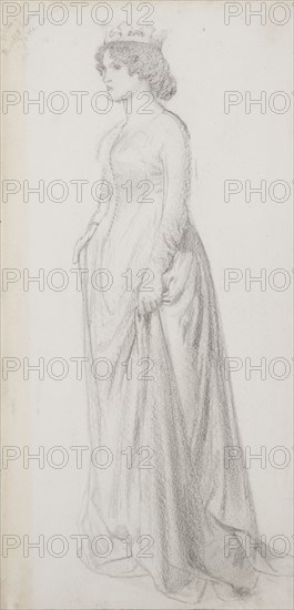 Study For Chaucer's Dream Of Fair Women, c1865. Creator: Sir Edward Coley Burne-Jones.