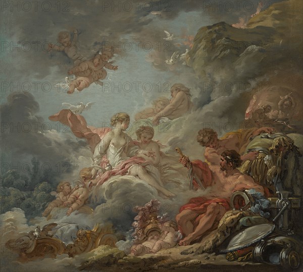 Vulcan Presenting Arms To Venus For Aeneas, 1756. Creator: Francois Boucher.