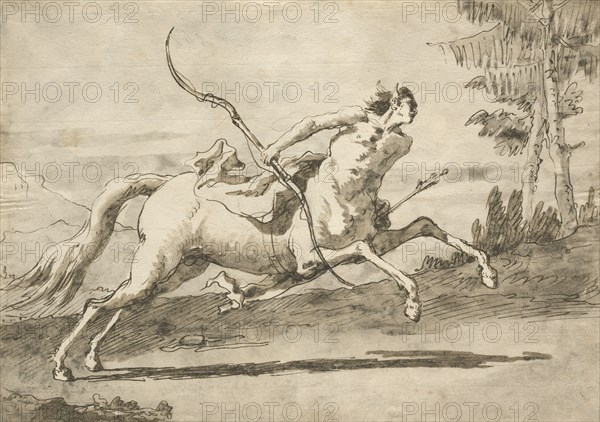 Galloping Centaur, c1755-1765. Creator: Giovanni Domenico Tiepolo.