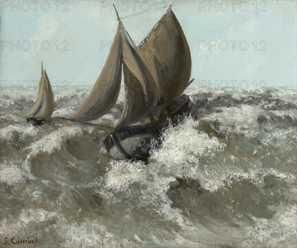 The Sailboat (Seascape), c1869. Creator: Gustave Courbet.