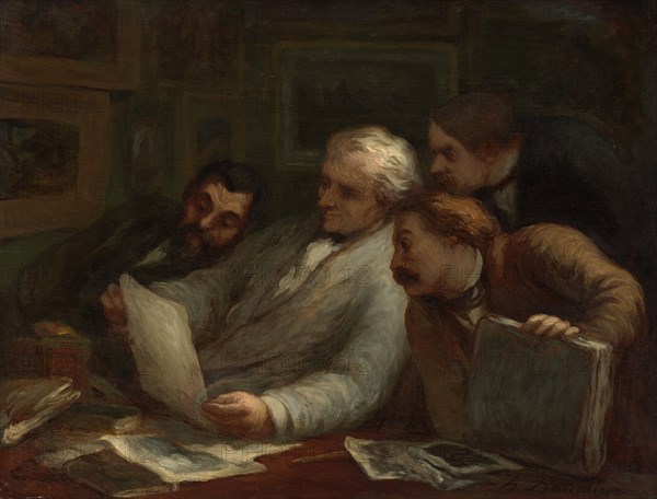 The Print Collectors, c1860-63. Creator: Honore Daumier.