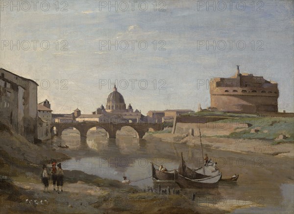 Castel Sant'Angelo, Rome, c1830-32. Creator: Jean-Baptiste-Camille Corot.