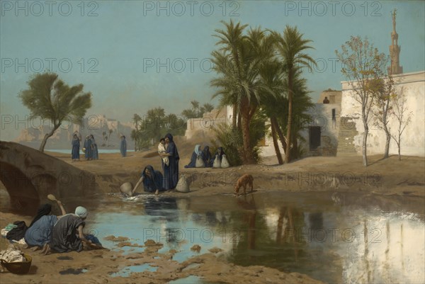 Fellah Women Drawing Water, c1873-75. Creator: Jean-Leon Gerome.