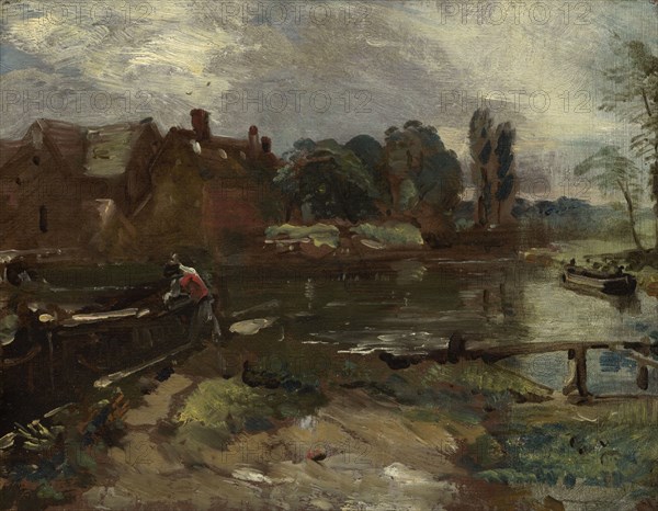 Flatford Mill From The Lock, c1810. Creator: John Constable.