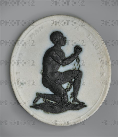 Medallion Produced For The Society For Effecting The Abolition Of The Slave Trade, c1787-1790. Creator: Josiah Wedgwood.