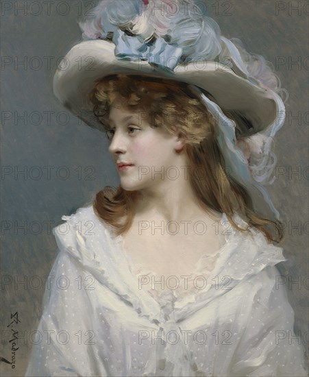 Woman In White, c1880. Creator: Raimundo de Madrazo y Garreta.