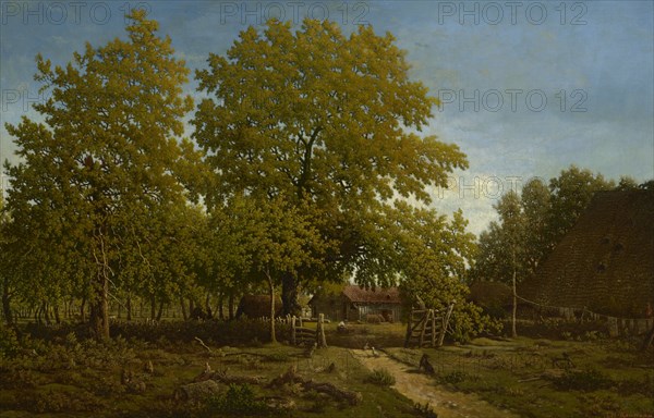 Farm In The Landes, c1852-67. Creator: Theodore Rousseau.