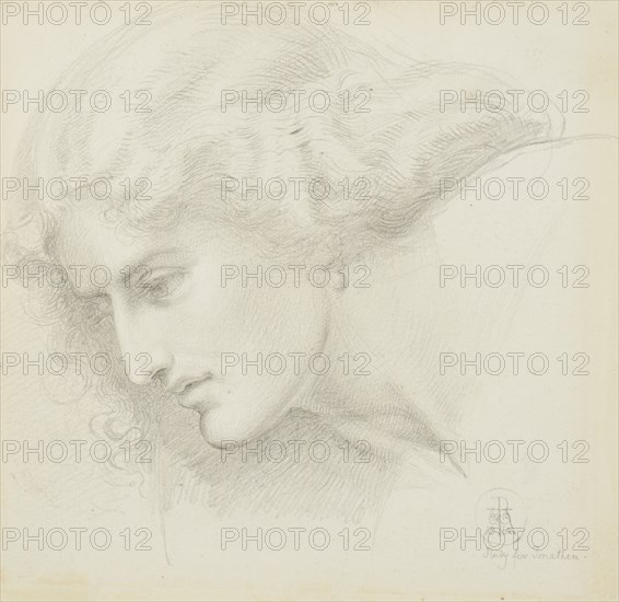 Portrait Study Of A Woman, 1860. Creator: Sir William Blake Richmond.