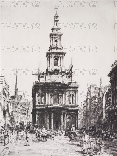 St. Mary le Strand, 1916. Creator: Francis Dodd.