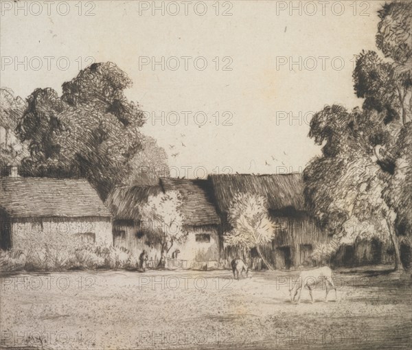 A Suffolk farm, 1930s. Creator: Martin Hardie.