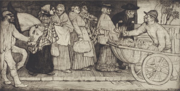 The Procession, 1901. Creator: William Strang.