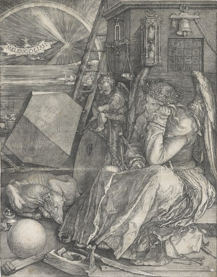 Melencolia I, 1514. Creator: Albrecht Durer.