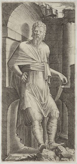 St Bartholomew. Plate 5. From: Christ and the Apostles, c.1545. Creator: Lambert Suavius.