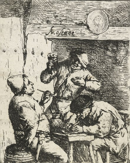 The smoker and the drinker, 1650?. Creator: Adriaen van Ostade.