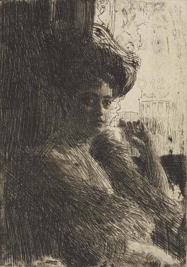 Betty Nansen, 1905. Creator: Anders Leonard Zorn.