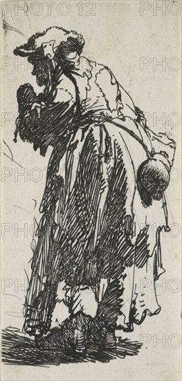 Old beggar woman with a gourd, c.1629. Creator: Rembrandt Harmensz van Rijn.