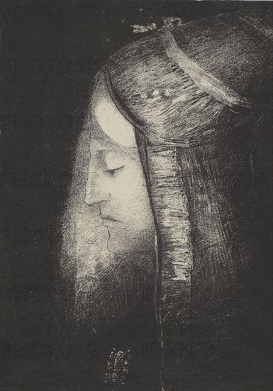 Profil de lumière (Profile of light), 1886. Creators: Odilon Redon, Lemercier et Compagnie.