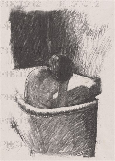 Le Bain (The bath).  From: 'Les Peintres Lithographes de Manet à Matisse: Album d..., c.1925. Creator: Pierre Bonnard.