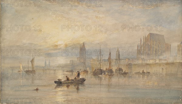 Harbour at sunset, 1820s. Creator: Richard Parkes Bonington.