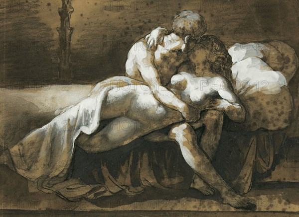 The Kiss, 1816. Creator: Theodore Gericault.