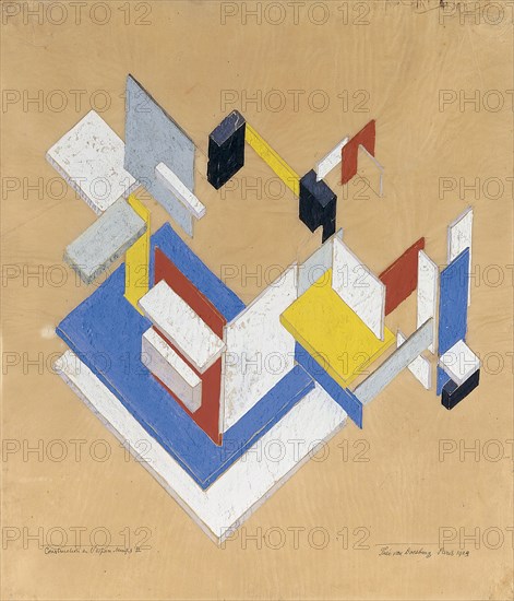 Construction in Space-Time II, 1924. Creator: Theo Van Doesburg.