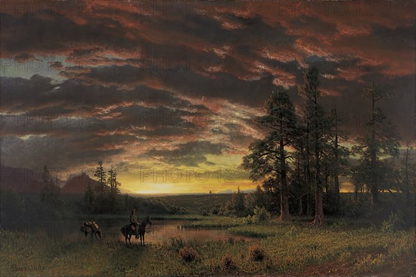 Evening on the Prairie, 1870. Creator: Albert Bierstadt.