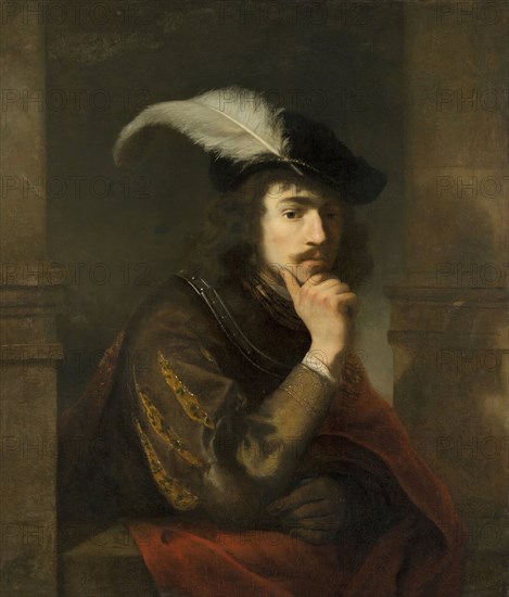 Young Man in a Feathered Cap, 1647. Creator: Ferdinand Bol.