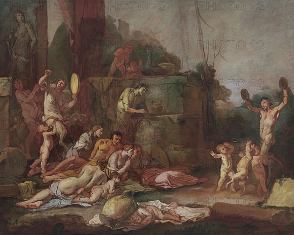 Bacchanal, 1660. Creator: Giulio Carpioni.