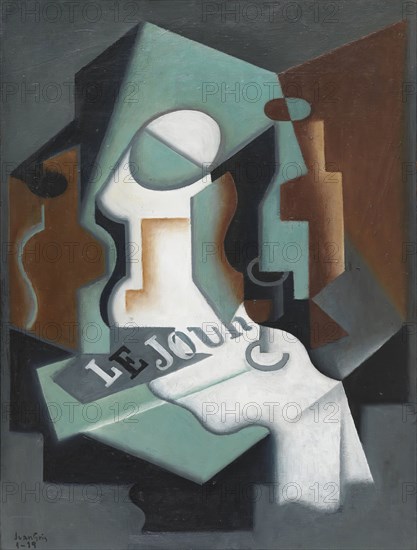 Bottle and Fruit-Dish, 1919. Creator: Juan Gris.