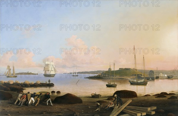 The Fort and Ten Pound Island, Gloucester, Massachusetts, 1847. Creator: Fitz Hugh Lane.