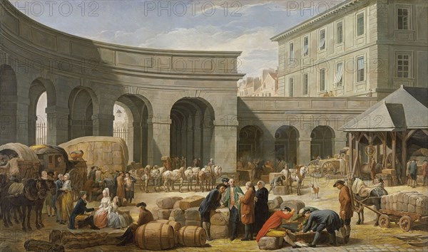 In the Courtyard of the Customs-House, 1775. Creator: Nicolas Bernard Lepicie.