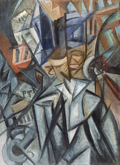 Man on the Street (Analysis of Volumes), 1913. Creator: Olga Rozanova.