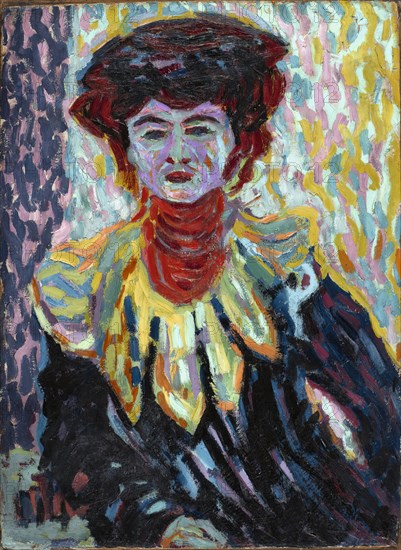 Doris with Ruff Collar, 1906. Creator: Ernst Kirchner.