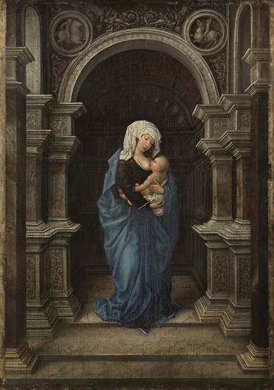 The Virgin, standing, with the Christ Child at her Breast, 1530. Creator: Anon.